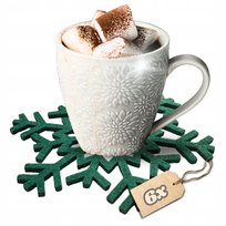 Świąteczne Podkładki Pod Szklankę Kubek Bożonarodzeniowe Gwiazdki 6Szt