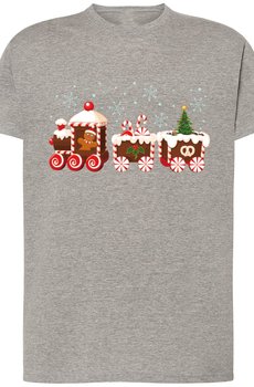 Świąteczny Pociąg Nadruk T-Shirt Męski r.XS - Inna marka