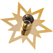 Świąteczny Świecznik Na Świeczkę Świecę Candleholder Dekoracja Na Boże Narodzenie Złoty Gwiazda 3,5X11 Cm