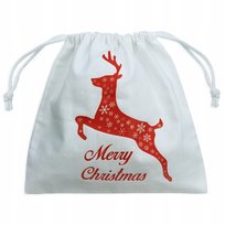 ŚWIĄTECZNY WORECZEK NA PREZENT 21x20 OPAKOWANIE PREZENTOWE Merry Christmas