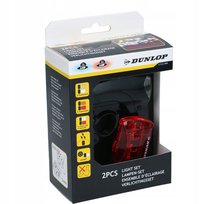 Światła rowerowe przód tył zestaw Lampa LED DUNLOP Dunlop
