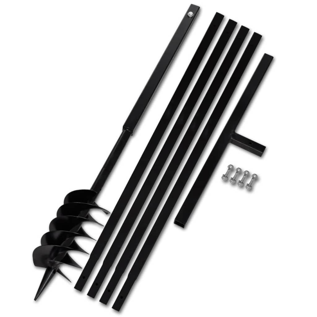 Świder do gleby vidaXL, 120 mm, przedłużany 5 m