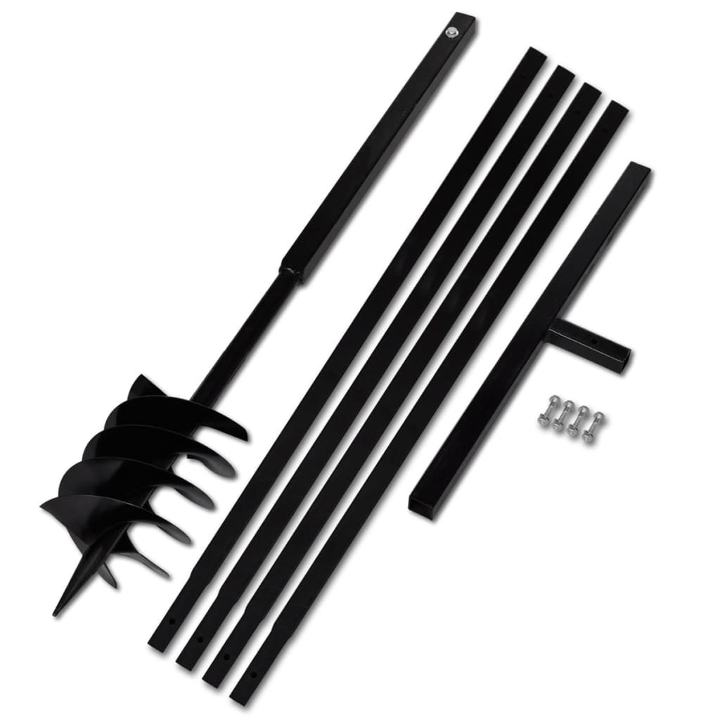 Świder do gleby vidaXL, 180 mm, przedłużany 5 m