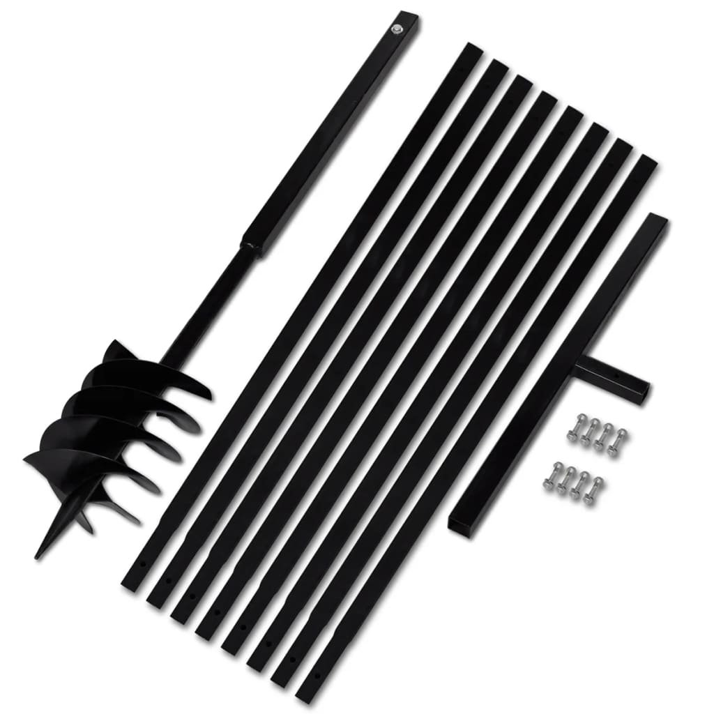 Świder do gleby vidaXL, 180 mm, przedłużany 9 m