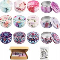 ŚWIEC ZESTAW DIY 12 PUSZEK 6X4CM AKCESORIA DO PRODUKCJI RĘKODZIEŁO Inna marka