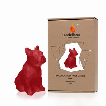 Świeca Candellana Bulldog Low Poly Red - YouArtMe sp. z o.o.