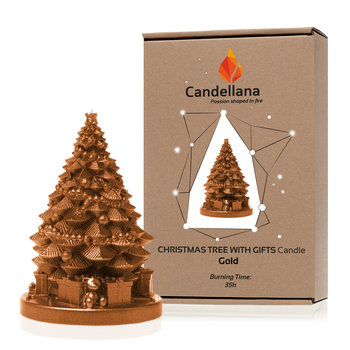 Świeca Candellana Christmas Tree with Gifts Gold - YouArtMe sp. z o.o.