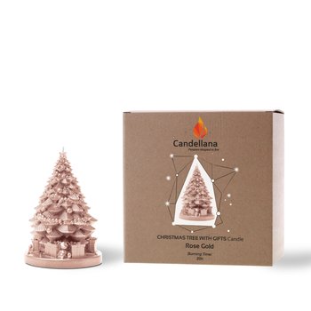 Świeca Candellana Christmas Tree with Gifts Rose Gold - YouArtMe sp. z o.o.