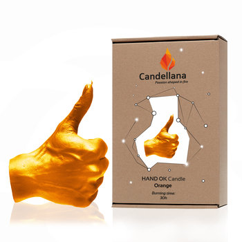 Świeca Candellana Hand OK Universal, Orange - YouArtMe sp. z o.o.