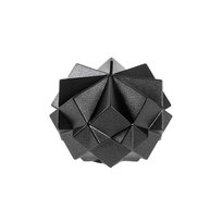 Świeca dekoracyjna nowoczesna geometryczna Spikes Black Metallic