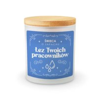 Świeca o zapachu łez Twoich pracowników - świeca zapachowa na prezent dla szefa