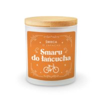 Świeca o zapachu smaru do łańcucha - świeca zapachowa na prezent dla rowerzysty