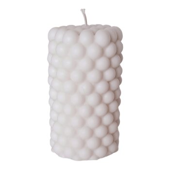 ŚWIECA OZDOBNA DEKORACYJNA PILLAR BUBBLE M 100% SOJOWA RĘKODZIEŁO BOHO - NaaN Candle Handmade