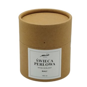 Świeca perłowa 140 ml  wosk roślinny, biały - Inna marka