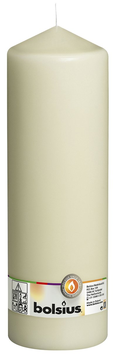 Świeca pieńkowa BOLSIUS 175Hh 30cm KREMOWA