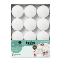 Świeca Pływająca Bolsius 8H 7,7Cm 12Szt. Biała