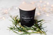 ŚWIECA SOJOWA AROMMA 300 ML Z WIECZKIEM FRESH CUT GRASS - ŚCIĘTA TRAWA