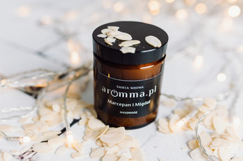Świeca Sojowa Aromma - Marcepan i Migdał 180 ml - SŁODKA! NATURALNA 100% EKO - Aromma