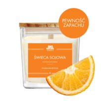 Świeca sojowa o zapachu POMARAŃCZA 205g - BIG NATURE CANDLE