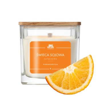 Świeca sojowa o zapachu POMARAŃCZA 205g - BIG NATURE CANDLE - Big Nature