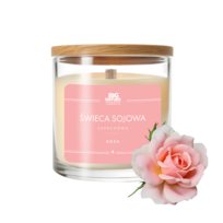 Świeca sojowa o zapachu RÓŻA 215g - BIG NATURE CANDLE