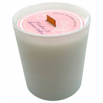 Świeca Sojowa ręcznie robiona biały mat 230 ml Drzewo Tekowe & Mahoń - Knot i Wosk