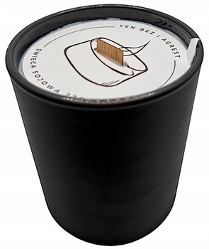 Świeca Sojowa ręcznie wykonana handmade czarny matt 230 ml Yen Bez i Agrest - Knot i Wosk