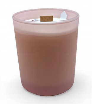Świeca Sojowa ręcznie wykonana różowy matt 230 ml Pomarańcza - Knot i Wosk