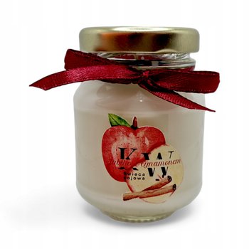 Świeca Sojowa ręcznie wykonana święta prezent zapach Jabłko z cynamonem - Knot i Wosk