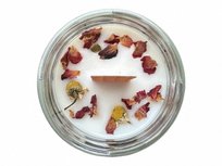 Świeca sojowa w słoiku zapach Gruszka z Wanilią 100% naturalny wosk sojowy, HANDMADE, zdobiona ręcznie, 36 godz/ Legalne Ziółka