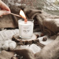 Świeca sojowa w szklance 180 ml - szukaj magii WODA RÓŻANA
