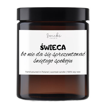 Świeca sojowa z napisem prezent dla mamy siostry -święty spokój 180 ml - Swicks