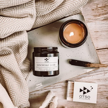 Świeca sojowa ZAPACHNIAŁO LASEM  - świeca sojowa zapachowa OTSO -  120 ml - OTSO HANDMADE
