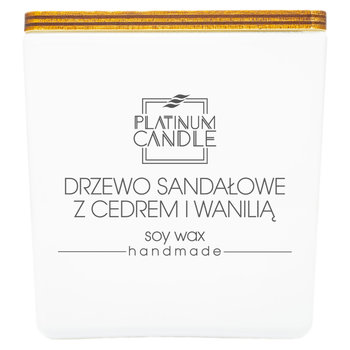 Świeca sojowa zapachowa DRZEWO SANDAŁOWE Z CEDREM I WANILIĄ 220g - Platinum Candle