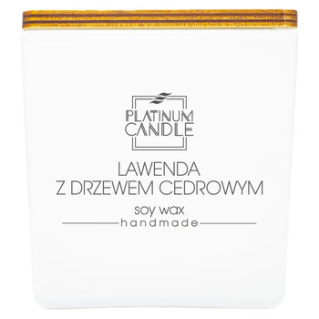 Świeca sojowa zapachowa LAWENDA Z DRZEWEM CEDROWYM 220g - Platinum Candle