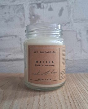 Świeca Sojowa Zapachowa Malina 143ml 27h - PC_soycandles