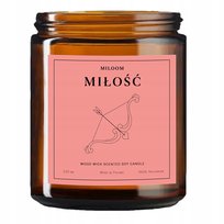 Świeca Sojowa Zapachowa prezent na dzień kobiet Drewniany Knot Miłość 230ml