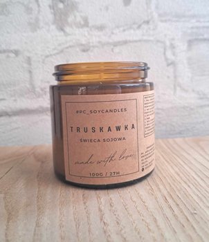 Świeca Sojowa Zapachowa Truskawka 120ml 27h - PC_soycandles