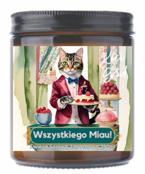 Świeca Sojowa Zapachowa Wszystkiego Miau! Urodziny, Imieniny 250Ml W Szkle 2' - Mamasi Candle