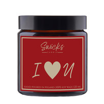 Świeca sojowa zapachowa z napisem I love U 120 ml
