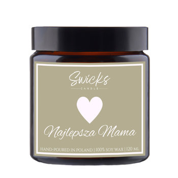 Świeca sojowa zapachowa z napisem Najlepsza Mama 120 ml - Swicks