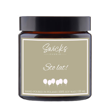 Świeca sojowa zapachowa z napisem Sto Lat 120 ml - Swicks