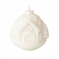 Świeca świąteczna dekoracyjna sojowa zimowy domek bombka na PREZENT święta