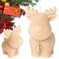 Świeca świąteczna renifer dekoracyjna sojowa na święta PREZENT brąz