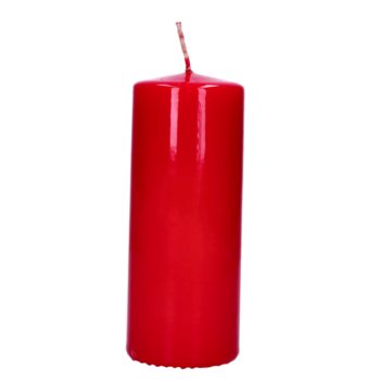 Świeca świeczka klubowa czerwona lakierowana 15cm - Adpal