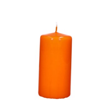 Świeca świeczka klubowa pomarańczowa lakierowana 12cm - Adpal