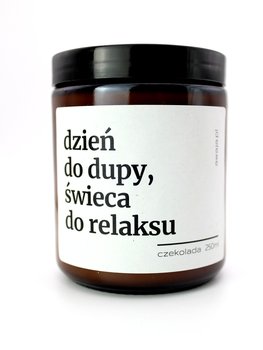 Świeca z napisem – dzień do d*py, na relaks, na prezent, zapachowa, sojowa - Awaja
