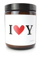 Świeca z napisem – I LOVE Y, prezent na walentynki, zapachowa, sojowa