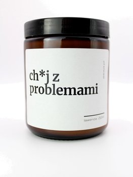 Świeca z napisem – na stres i problemy, śmieszny prezent, zapachowa, sojowa - Awaja