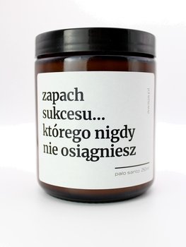 Świeca z napisem – zapach sukcesu, ironiczny prezent, zapachowa, sojowa - Awaja